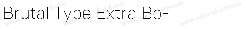 Brutal Type Extra Bo字体转换